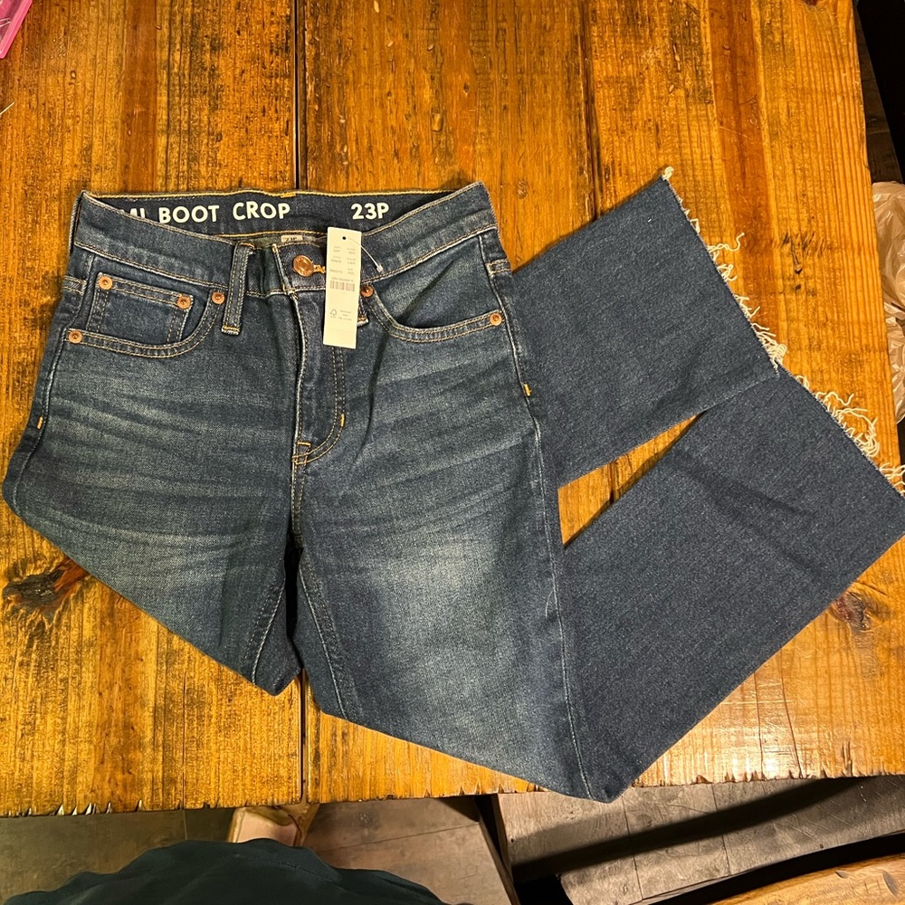 J. Crew Demi Boot Crop 23P New Tags Denim Jeans Petite NWT